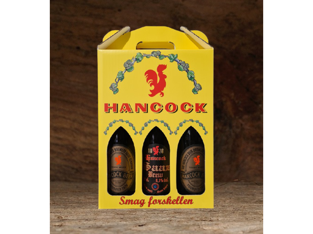 4 x 3 Hancock Papgaveæsker 70 cl øl