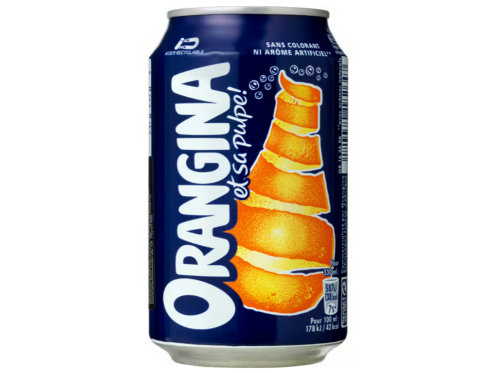 Orangina appelsin, dåse 24 stk. 33 cl.